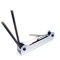 Stainless Steel Furniture Handle With Silver Metal Body And Black Ergonomic Grip