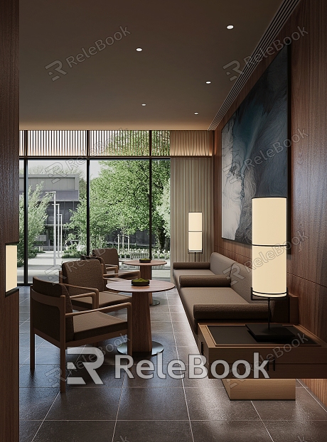 Modern Lounge Reception Room model