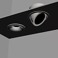 Recessed Ceiling Lights Installed In Corner With Modern Design And Warm Illumination
