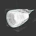 White Aircraft Engine 3D Model With Turbine Blades And Smooth Surface