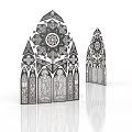 Gothic Architectural Design With Intricate Patterns Pointed Tops And Arched Structures