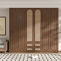 Quiet Vintage Flat Door Wardrobe 3d model