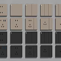 Modern Wall Switch Panels With Various Designs And Different Colors For Home Decoration