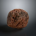 Natural Stone Wood Decorative Object With Porous Texture And Brown Rough Surface