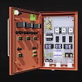Air startup of distribution box relay 3d model