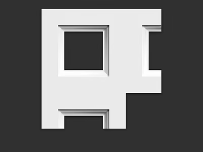 Modern White Geometric Component Structure With Square Elements And 3D Design 3d model