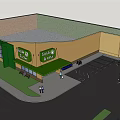 Fresh and Easy Store Exterior With Beige Green Building Entrance Awning and People