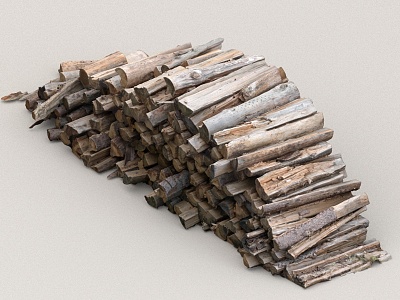 Wood pile 3d model