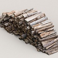 Wood pile 3d model