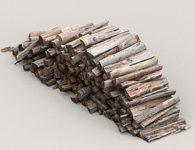 Wood pile 3d model