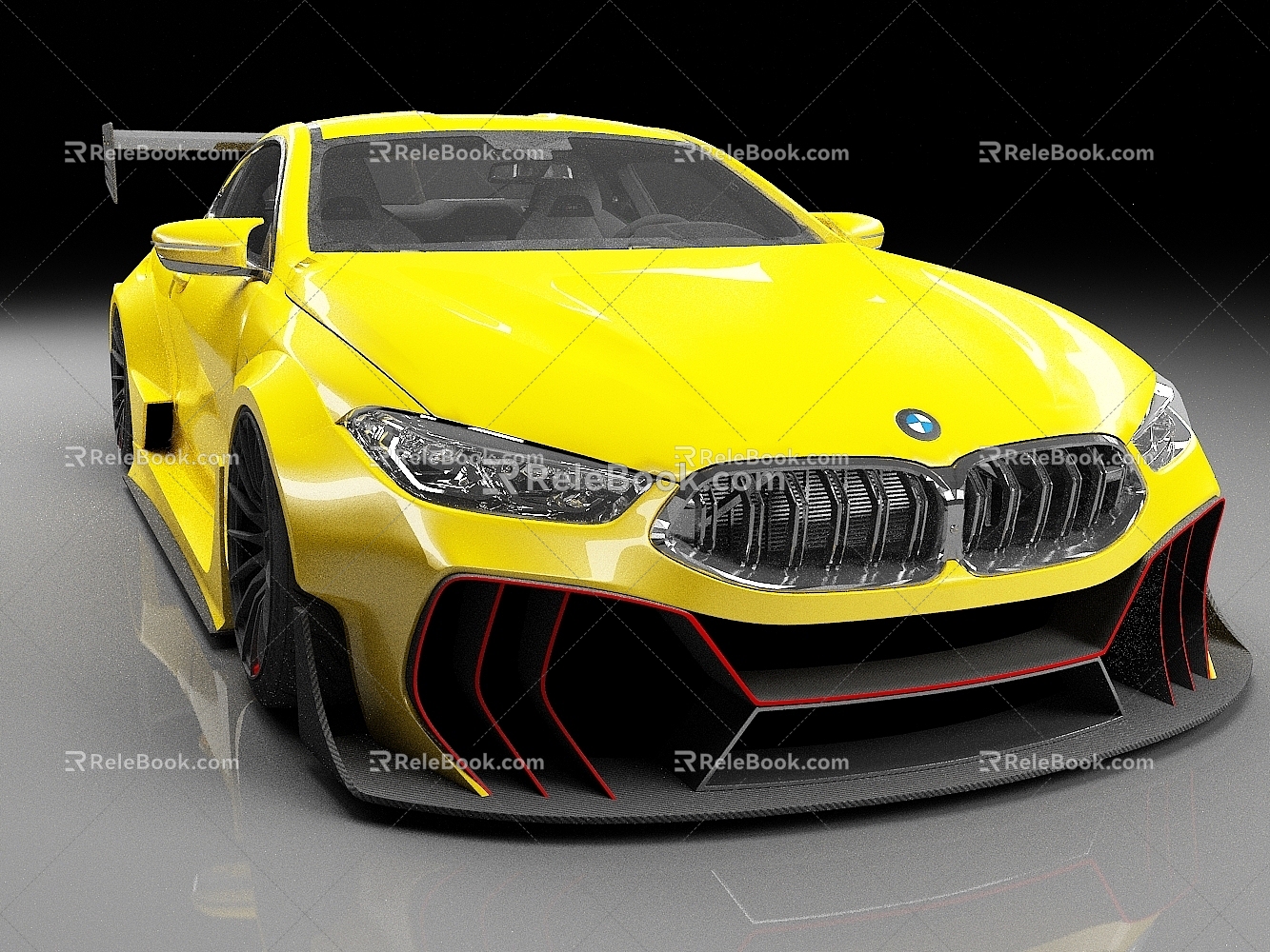 BMW m8 wide body sedan car luxury car racing sports car 3d model