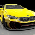 BMW m8 wide body sedan car luxury car racing sports car 3d model