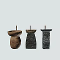Stone Washbasins with Various Unique Designs and Natural Textures for Modern Bathroom Interior