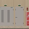 Fire Safety Equipment With Fire Doors Extinguishers Hose And Emergency Cabinet