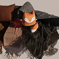 Collection of Cozy Scarves Pillows and Fox Plush with Decorative Flower