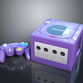 Purple Nintendo Game Console With Retro Controller And Classic Gaming Design 3d model