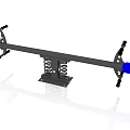 Outdoor Seesaw Playground Equipment With Blue Seats Spring Support Metal Frame Handles