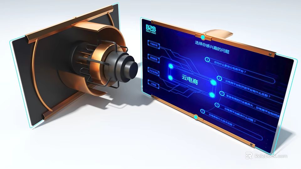 Industrial Equipment Smart Control System With Digital Display And Real Time Monitoring 3d model 
