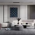 Modern Sofa Coffee Table Combination Special-shaped Sofa Coffee Table Combination 3d model