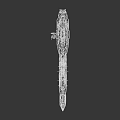 Sleek Futuristic Spaceship With Complex Metallic Structure And Detailed Components For Cosmic Travel