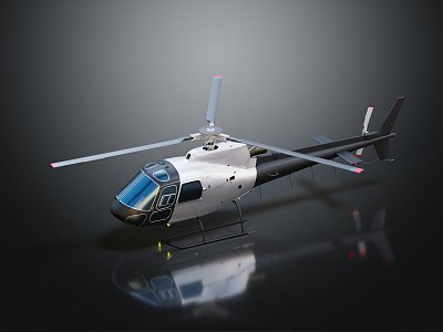 modern helicopter gunship 3d model