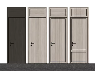 Modern swing door bedroom door 3d model