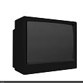 Black Flat Screen Television With Modern Sleek Design And Clear 3d model
