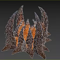Detailed Glowing Lava Infused Rock Spikes With Fiery Orange Illumination