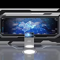 Modern one machine strategic layout 3d model