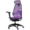 Ergonomic Purple Mesh Office Chair With Black Armrests And Adjustable Base