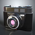 Vintage Kodak Electronic Camera With Classic Retro Design Metallic Body And Lens