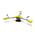 Outdoor Yellow Children Playground Spinner With Three Seats And Rotating Platform