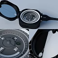 Outdoor Adventure Themed Ornament Decoration Set With Open Compass And Dial