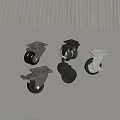 Durable Caster Wheels With Metal Base And Black Rubber Tires In Various Designs