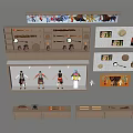 Folklore Booth Exhibition Rack Ethnic Customs Folklore Display Musical Instruments Ethnic Costumes 3d model