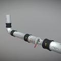 Modern pipeline sci-fi pipeline 3d model