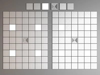 Modern Ceiling Design Featuring Grid Pattern Square Panels And Recessed Lights 3d model