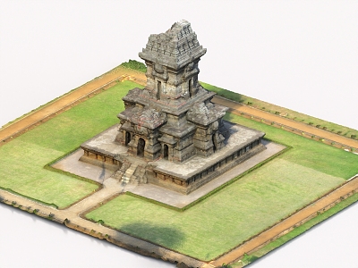 Temple Stone Pagoda Altar 3d model