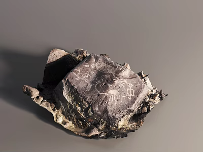 Modern Natural Stone Rock Landscape Stone Rock Painting 3d model