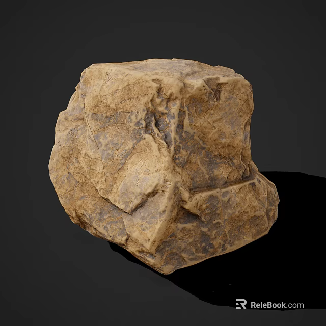 Natural Rough Stone And Wood Material For Decorative Craft Projects 3d model 