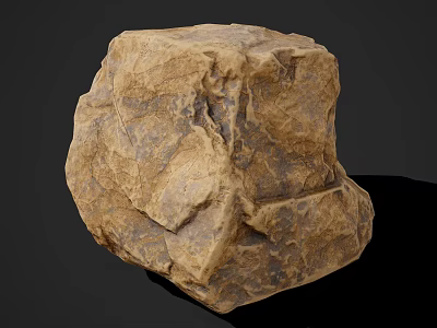Natural Rough Stone And Wood Material For Decorative Craft Projects 3d model