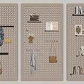 Stylish Pegboard Wall Decor With Hanging Accessories Small Items And Decorative Pieces