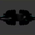 Black Gaming Computer Headphones with Cat Ear Design and Blue Glowing Effect