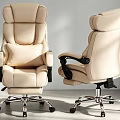 Ergonomic Leather Office Chair High Back Adjustable Recline Swivel Base Comfortable Armrests