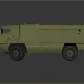 Military Green Armored Tank With Blue Windows Heavy Armor And Reinforced Wheels