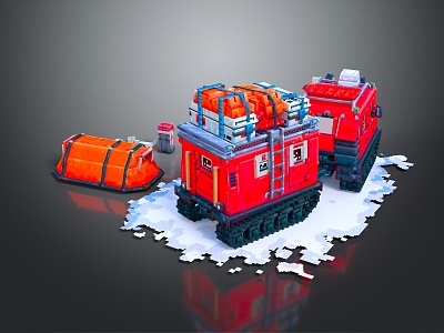 Modern Arctic Adventure Vehicle All Terrain Vehicle Multi-Terrain Vehicle 3d model