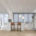 Modern Clothing Store Interior Design With Open Layout Display Racks Sofa Mirrors And Pendant Lights