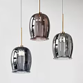 Modern Glass Pendant Lights With Various Colors Gold Details And Decorative Hanging Design