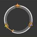 Blue Circular Decorative Bracelet With Gold Accents Green And Blue Gemstones Inlaid Design