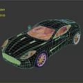 Black Luxury Sports Car With Orange Interior Streamlined Design And Silver Alloy Wheels